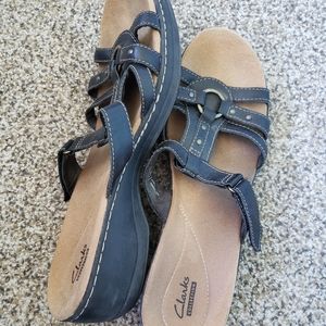 Clark sandals with small heel